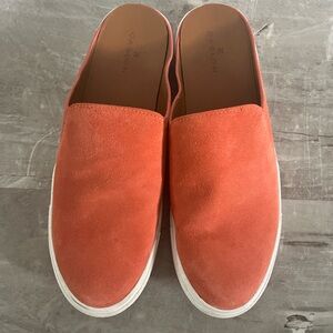 Caslon Neiman Marcus orange suede mules Sz 8 ( worn once )